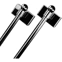 Adjustable Magnetic Curtain Rod for Metal Doors from 16” to 28”,[Magnetic Towel Bar][Magnet Curtain Rod for Classroom Whiteboard][french door curtain rod ](BLACK, 16-28 Inch 2 Pack)