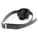 Adjustable Open Mouth Gag Ball for Oral Sex Silicone BDSM Fetish Bondage Gags & Muzzles Adult Sex Toys with Tongue Retainer Slave Restraints Device for Couples, Men (Black)