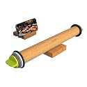 Adjustable Rolling Pin with 4 Thickness Rings &Wood Stand For Baking Dough