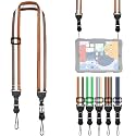 FIEIL Adjustable Shoulder Strap, Comfortable for Camera Neck Lanyard iPad Strap iPad Strap for iPad, Camera, Binocular, Crossbody, Tablet, Laptop, Binocular, Luggage Bag(Brown, Beige &amp; White A2)