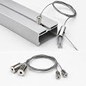 Adjustable Steel Suspension Mounting Kit for LED Ceiling Lights 1m