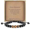 Adjustable Tiger Eye Bracelet Gifts for Teen Boys and Men