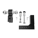Adjustable Trailer Hitch 6 Inch Drop Rise, 12500 lbs Capacity, Stainless Steel, Compatible with 2 Inch Receiver for Heavy Duty Trucks(C)