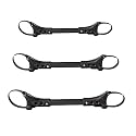 Adjustable Twin Stroller Connector 3 pcs Universal Link Clips for Two Baby Strollers Length Adjustable Accessory for Theme Parks Babysitters and Travel