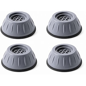 adjustable washing machine anti vibration pads pack of 4  height adjustable anti-slip rubber feet  shock amp noise reduction stand for washing machine dryer amp refrigerator gray