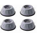Adjustable Washing Machine Anti Vibration Pads (Pack of 4) | Height Adjustable Anti-Slip Rubber Feet | Shock & Noise Reduction Stand for Washing Machine, Dryer & Refrigerator (Gray)