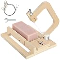 Adjustable Wire Soap Cutter, Professional Soap Cutting Tool, Wooden Soap Making Supplies with Replaced Stainless Steel Wires for Handmade