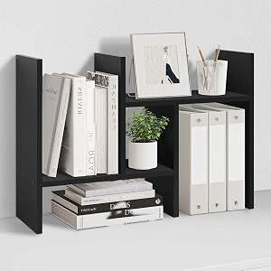 Adjustable Wooden Desktop Bookshelf Expandable Office Storage
