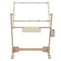 Adjustable Wooden Tapestry Floor Stand with Tabletop Frame 5-Position Height Cross Stitch Embroidery Holder 100cm Pine Craft Frame