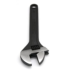 adjustable wrench black finish rust proof carbon steel black phosphate finish easy adjustment of screws fully hardened for better strength amp durability size 15 inch