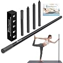 Adjustable Yoga Stick (30/45/60 in), Fully Foam-Sleeved Steel Stretching & Mobility Stick with Exercise Guide, Portable Fitness & Rehab Tool, Carry Bag Included