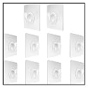 10pcs Transparent Seamless Self Adhesive Hook Waterproof Key Towel Hanger Holder Strong Sticking Wall Hook Without Drilling,Plastic Hooks for Kitchen, Bathroom, Door Wall Living Room