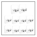 Adhesive Hook Multi Power Plugs Socket Holder|Transparent Waterproof Wall Hooks for Kitchen Bathroom Shower(Pack of 10)