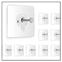 Self Adhesive Screw Wall Hooks, Heavy Duty Sticky Hooks for Hanging Photo Frame, Waterproof Transparent Adhesive Hooks for Kitchen, Bathroom(Pack of 10)