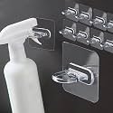 Self Adhesive Wall Ring Hook Sticker Multi-Functional Round Magic Sticker Ring Hooks Transparent Punch-Free Hanging, Wall Hooks (10pc Curtain Pipe Sticker)