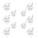 Wall Hooks for Hanging Strong - Adhesive Hooks/Adhesive Wall Hook Heavy Duty/Hook for Wall Without Drilling/Bathroom Wall Hook (Pack OF-10)