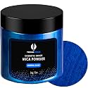 Admiral Blue Mica Powder for Epoxy Resin 56g / 2oz. Jar - Techarooz 2 Tone Resin Dye Color Pigment Powder for Lip Gloss, Nails, Colorant for Slime Bath Bombs Soap Making &amp; Polymer Clay