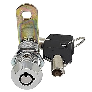 1-1234 tubular cam lock 2 pack-90 chrome rv toolbox cabinet replacement