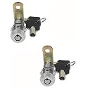 1-1/2" Tubular Cam Lock (2 Pack-90° Chrome) RV, Toolbox Cabinet Replacement