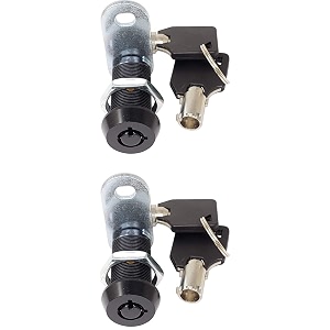 1-1834 tubular cam lock 90 black 2-pack rv toolbox cabinet replacement