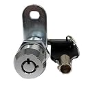 1-1/8 Inch Tubular Cam Lock, Keyed Alike Removable Key RV Compartment Storage Lock Cabinet Locks (1-1/8 Inch 90°, Chrome Pack of 1)