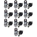 5/8" Tubular Cam Locks (180° Chrome 10-Pack) RV Toolbox Cabinet Replacement