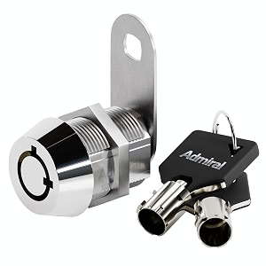 1-1234 tubular cam lock 2 pack-90 chrome rv toolbox cabinet replacement