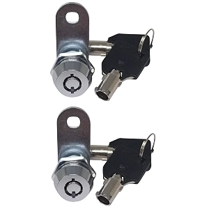 tubular cam lock keyed alike removable key 58 inch 180 chrome pack of 2
