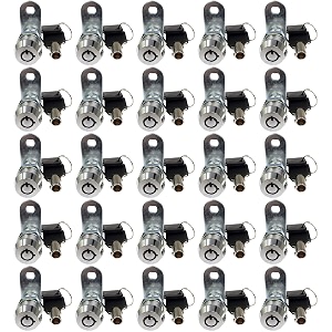 tubular cam lock keyed alike removable key 1 inch 90 chrome pack of 25