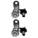 1-1/8" Tubular Cam Lock (90° Chrome, 2-Pack) RV Toolbox Cabinet Replacement