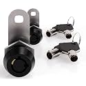 5/8" Tubular Cam Locks (90° Black, 2-Pack) RV Toolbox Cabinet Replacement