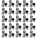 Tubular Cam Lock, Keyed Alike Removable Key (1 Inch 90°, Chrome Pack of. 25)