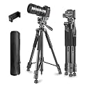 Adofys 70” Aluminium Tripod for Phone with Travel Bag and Phone Holder |Operating Height: 70 inch | Maximum Load Capacity Upto 5kg | Compatible with All Cameras, Cell Phones, Projector, Webcam
