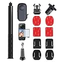 ADOFYS Accessory Kit Compatible with Insta360 One X3 with Invisible Selfie Stick, Portable Case, Screen Protector and Adhesive Mounts