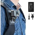 Adofys Backpack Shoulder Strap Mount Accessory for Camera, Adjustable Shoulder Pad &amp; Strap Holder Attached Compatible with GoPro Hero/Fusion/Session, Polaroid, Xiaomiyi, SJCAM