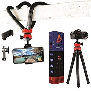 adofys camera flexible tripod cell phone tripod 12 inch gorilla tripod lightweight bendable tripod with heavy duty smartphone stand compatible for action camera etc