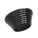 ADOFYS Camera Lens Step Up Filter Adapter Rings, 49-52, 52-55, 55-58, 58-62, 62-67, 67-72, 72-77, 77-82mm Metal Step Up Rings Kit with Anodized Aluminum Threaded Black
