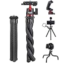 Adofys X Coman Flexible Gorilla Tripod Stand for Phone &amp; Camera with Phone Holder, Cold Shoe Mount &amp; 1/4 Screw | Mobile Tripod, Selfie Stick Tripod, Vlogging Tripod Stand for Phone