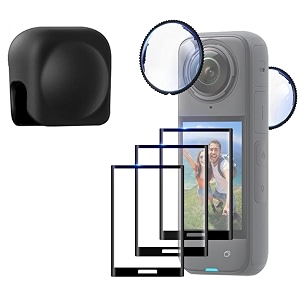 adofys insta 360x4 silicon protective lense cap screen protectors and lens guards cap for insta360 x4 onlybundle include 1pc silicone cap3pcs screen protectors2pc lens guards