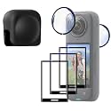 ADOFYS Insta 360x4 Silicon Protective lense Cap Screen Protectors and Lens Guards Cap for Insta360 x4 ONLY,Bundle Include 1pc Silicone Cap+3pcs Screen Protectors+2pc Lens Guards