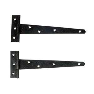 adonai hardware makheloth antique iron light duty t-hinge 8 inch x 2pack black powder coated