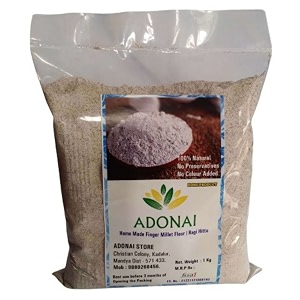 adonai natural home made ragi flour-ragi hittu 1kg pack of 3