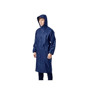 Mens Polyester Double-Layer Long Raincoat Poncho with