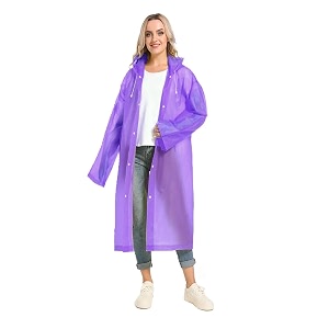 women39s solid polyester double layer long ponchu raincoat