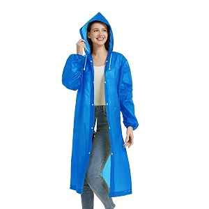 women39s solid polyester double layer long ponchu raincoat