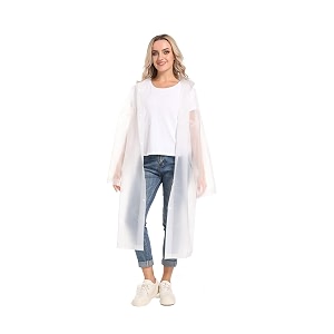 women39s solid polyester double layer long ponchu raincoat