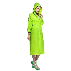 women39s solid polyester double layer long ponchu raincoat
