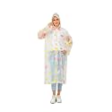 Women's Solid Polyester Double Layer Long Ponchu Raincoat