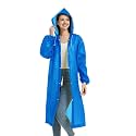 Women's Solid Polyester Double Layer Long Ponchu Raincoat
