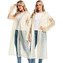 Women's Solid Polyester Double Layer Long Ponchu Raincoat